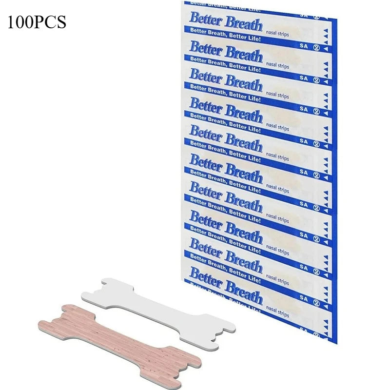 20/50/100pcs Breathing Nasal Strips Right Way Stop Snoring Anti Snoring Strips Easier Better Breathe Health Care Sleeping Well