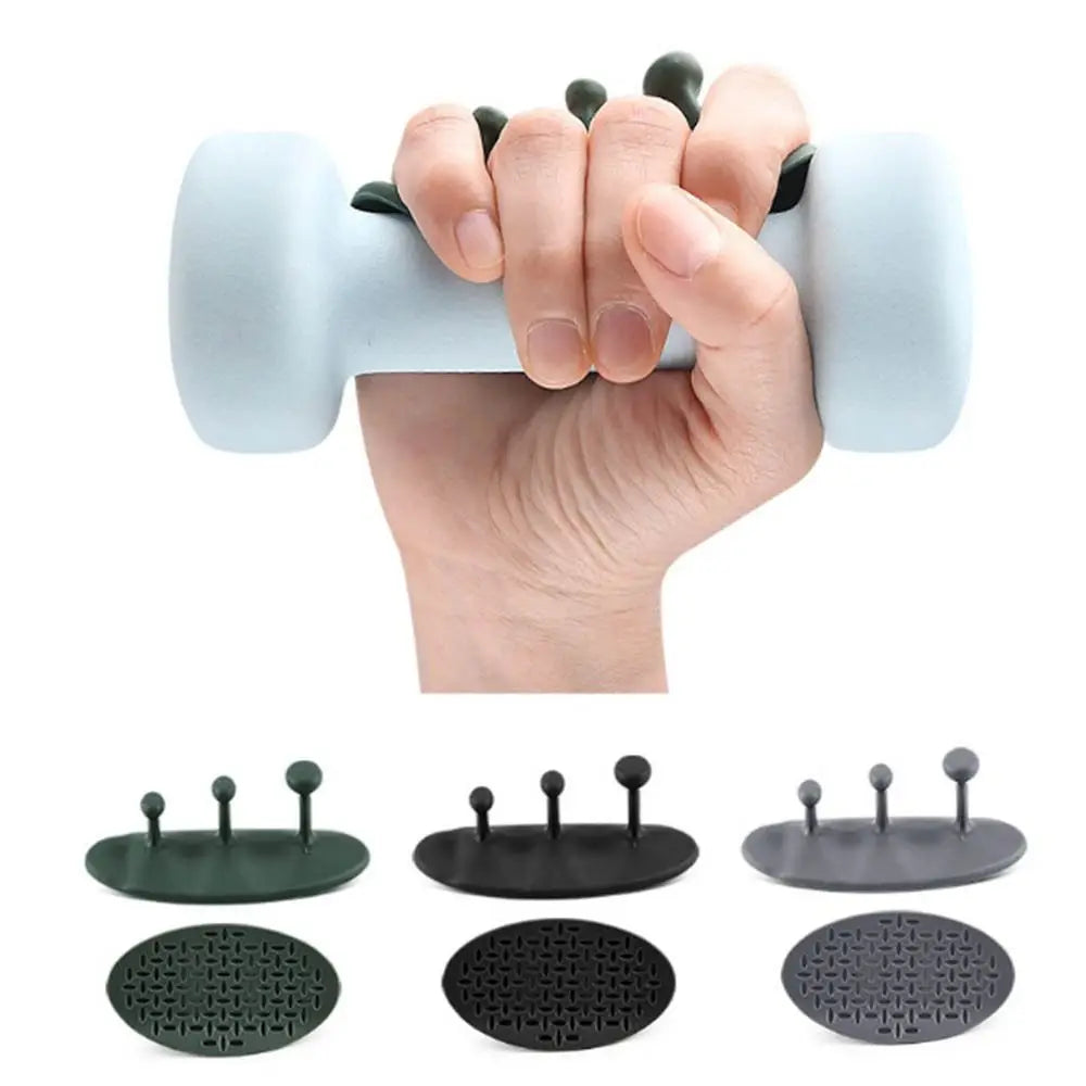 1 Pair Washable Weight Lifting Grips 3-finger Silicone Grip Silicone Palm Grips Breathable Anti-slip Dumbbell Grippers - Fitmora™