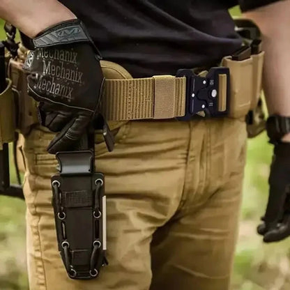 Tactical Belt for Men Quick-Release Buckle Heavy-Duty Nylon Webbing for Outdoor Hunting Survival Gear