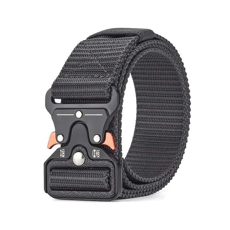 Tactical Belt for Men Quick-Release Buckle Heavy-Duty Nylon Webbing for Outdoor Hunting Survival Gear