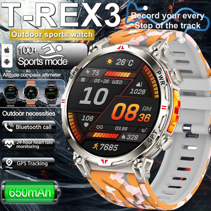 2025 New Military Dual-Band GPS SmartWatch Compass 10ATM Waterproof Tactics Compass Altimeter 100+Sport BT call Smart Watch Men - Fitmora™