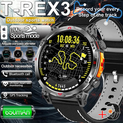 2025 New Military Dual-Band GPS SmartWatch Compass 10ATM Waterproof Tactics Compass Altimeter 100+Sport BT call Smart Watch Men - Fitmora™