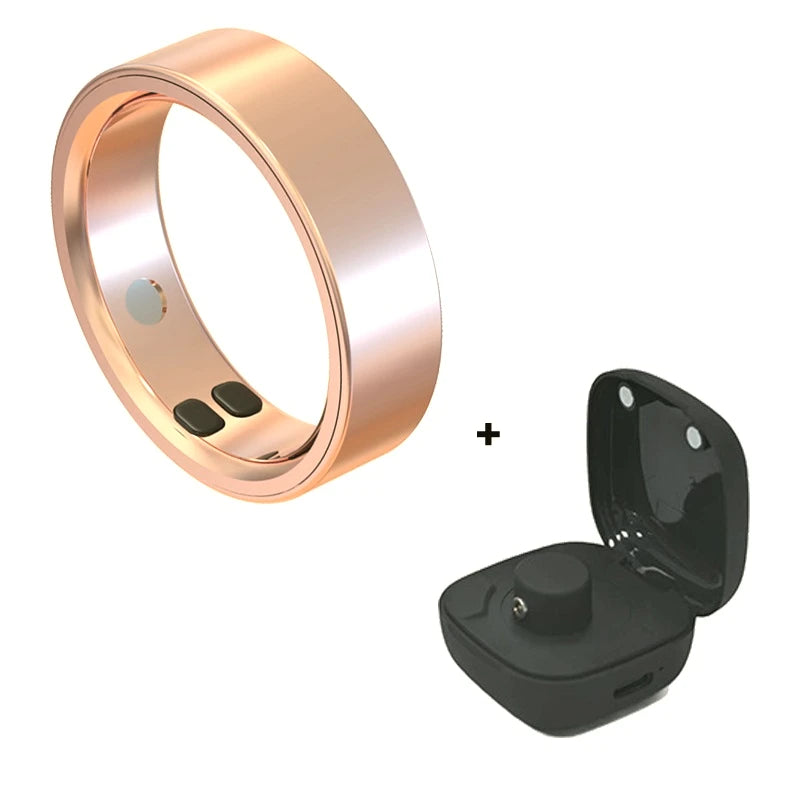 Smart Ring with Notifications and Vibrate, Health Monitoring Stress Monitor, Calls Message Vibration Reminder, Slient Alarm