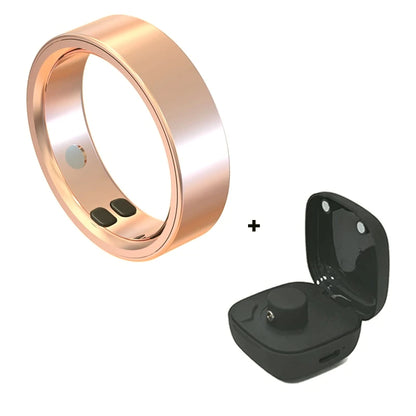 Smart Ring with Notifications and Vibrate, Health Monitoring Stress Monitor, Calls Message Vibration Reminder, Slient Alarm