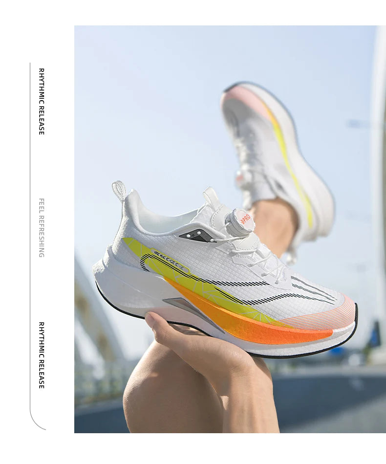 Sneakers﻿ Men Sports Carbon Board Speciality Breathable Lightweight Women's Comfortable Athletic Nonskid Marathon Running Shoe
