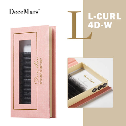 DeceMars L-curl M Curl YY 3D 4D 5D 6D Eyelash Extension 12 Lines for Makeup