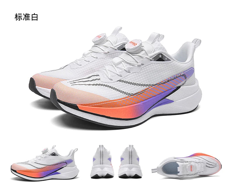 Sneakers﻿ Men Sports Carbon Board Speciality Breathable Lightweight Women's Comfortable Athletic Nonskid Marathon Running Shoe