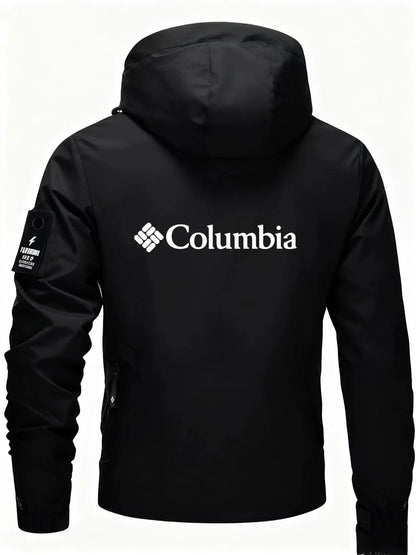 Men's windproof running jacket, lightweight and breathable hooded sports jacket, gym fitness, jogging, hiking training, outdoor