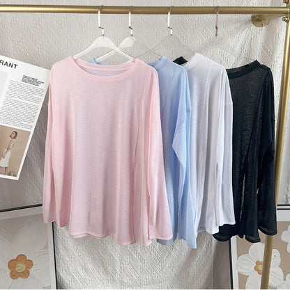 Women's Fitness Sports T-shirt Loose Long Sleeve Breathable Comfort Side-Opening Design Running Fitness Leisure Outdoor Yoga Top