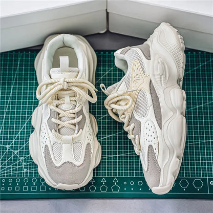 Sports Casual Men Shoes Anti Slip Wear-Resistant Trendy Breathable Outdoor Running Soft Platform Soles Comfort Male Sneakers