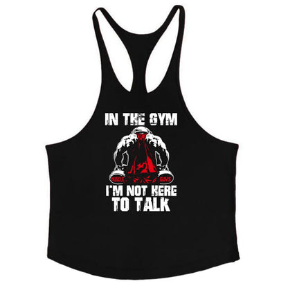 Fitness Sports Vest Summer Trendy Brand Casual Vest Loose Bottoming Waistcoat Sleeveless T-shirt