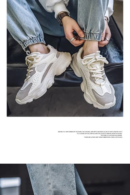 Sports Casual Men Shoes Anti Slip Wear-Resistant Trendy Breathable Outdoor Running Soft Platform Soles Comfort Male Sneakers