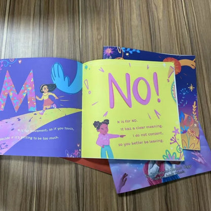 4 books in 1 set Children's English books Body safety set where hands go Color baby education books