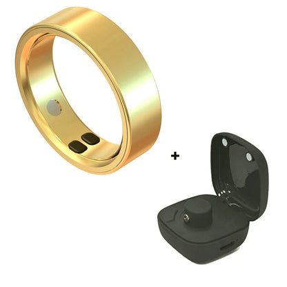 Smart Ring with Notifications and Vibrate, Health Monitoring Stress Monitor, Calls Message Vibration Reminder, Slient Alarm