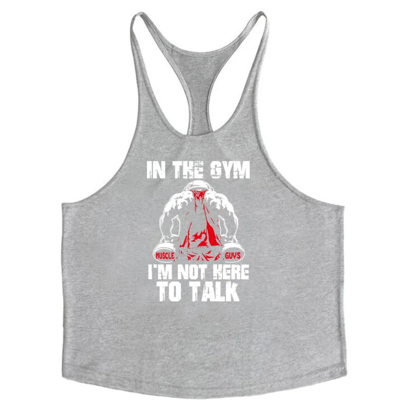 Fitness Sports Vest Summer Trendy Brand Casual Vest Loose Bottoming Waistcoat Sleeveless T-shirt