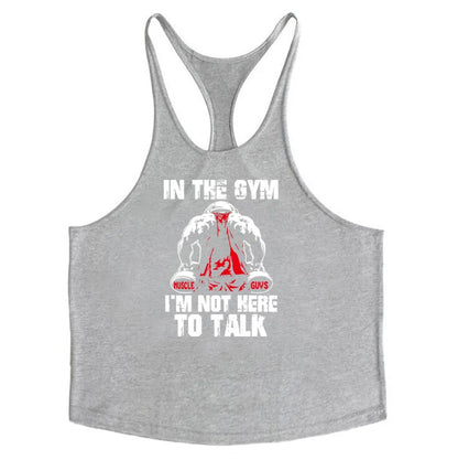 Fitness Sports Vest Summer Trendy Brand Casual Vest Loose Bottoming Waistcoat Sleeveless T-shirt