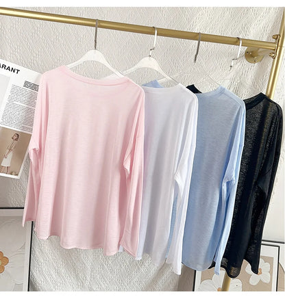 Women's Fitness Sports T-shirt Loose Long Sleeve Breathable Comfort Side-Opening Design Running Fitness Leisure Outdoor Yoga Top