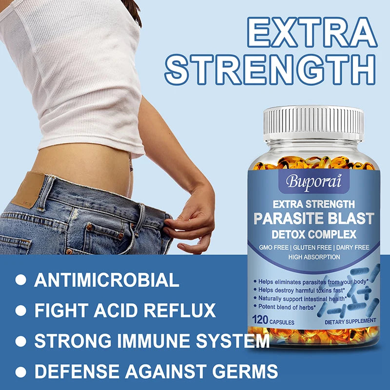 Parasite Blast Detox Complex - Eliminate Parasites, Cleanse The Intestines, and Improve Digestion