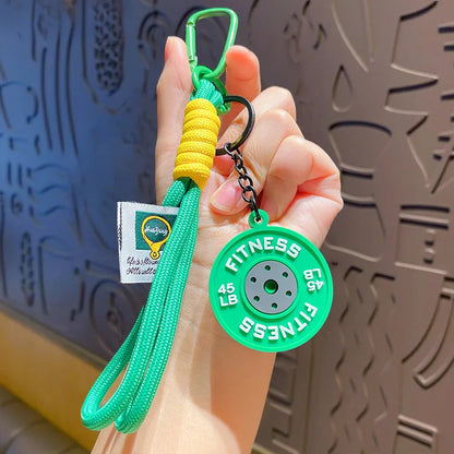 Fitness Keychain Gym Lovers Fitness Enthusiast Gift Barbell Keychain Fitness Bag backpack Charms
