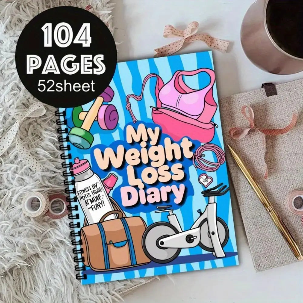 Fitness Tracker Weight Loss Plan Book 104 Pages 12 Weeks Monthly Planner Progressive Wellness Planner Diet Meal Notepad Health