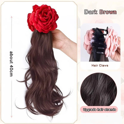 Natural Braid Tail Style Faux Hair Extension with Horsetail Wig