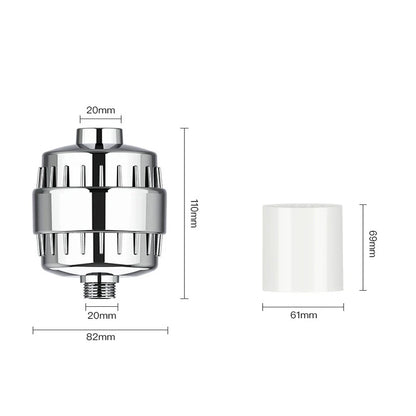 Shower Head Pre-shower Filter Large Flow to Remove Residual Chlorine 15-20 Level Skin Care Shower Water Purifier