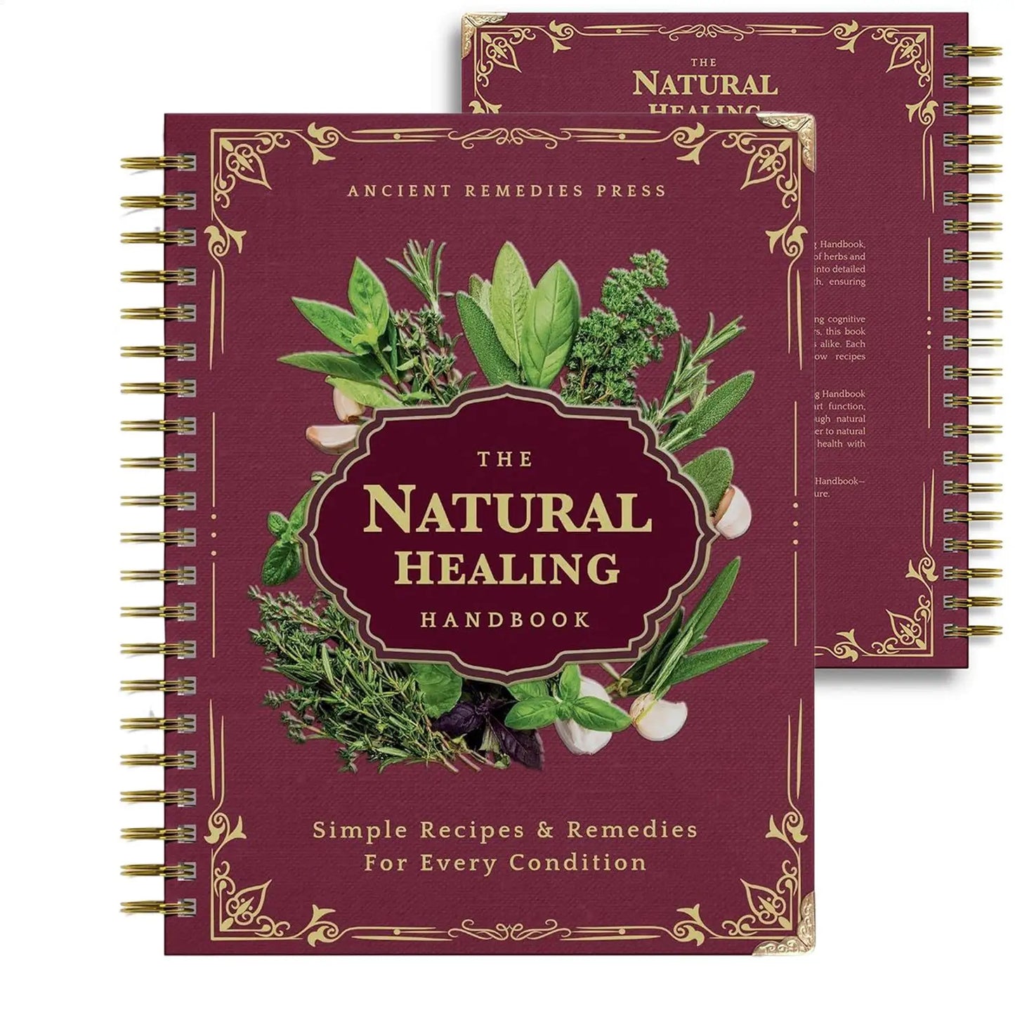 Human Health Guide Book Plant Theme Eating Recipe Spiral Binding Natural Book for Women Men Family Adult Elderly Chef Study