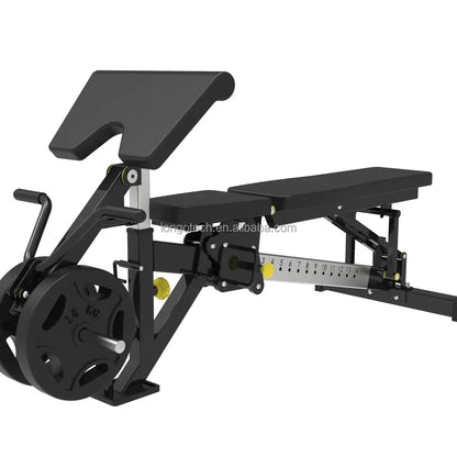 Fitness Gym Equipment Expandability Weightlifting Multi-Functional Incline Decline Flat Plate Loaded Weight Bench Press
