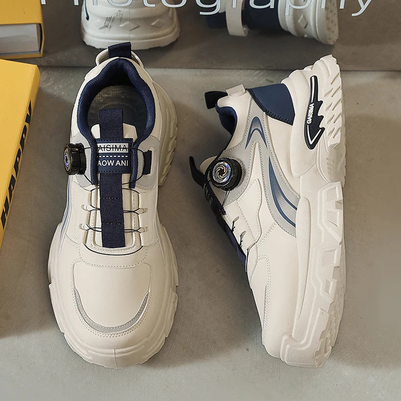 women's sports shoes 2026 Autumn New Men's Versatile High-Top Trendy Thick-Soled Running Shoes Breathable Casual Trendy Shoes
