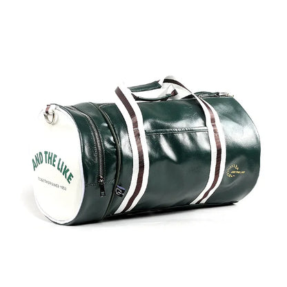 Gym Bag Men and Women Shoulder Bag Messenger Portable Training Basketball Bag Cylinder Travel Bags Sports Leather Handbag Tennis