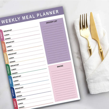 Bview Art A5 English Daily Meal Planner Weekly Recipes Healthy Eating Management Record Sheet Tearable Agenda Book