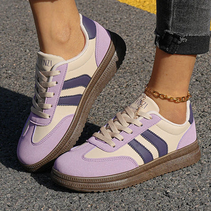 Sports Shoes for Women, Fashionable, Lightweight Lace-Up Sneakers, Casual Sneakers, Suitable for Travel and Running