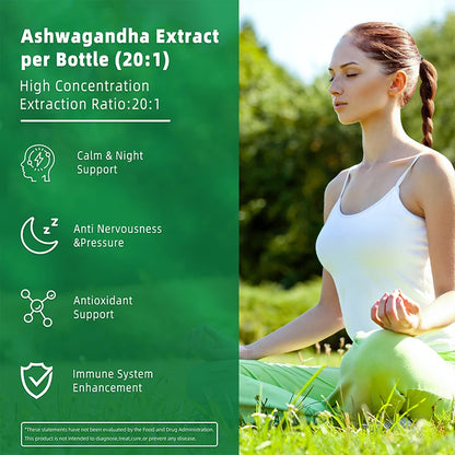Cortisol Supplements - Improve Mood, Concentration and Relaxation, Relieve Anxiety and Promote Brain Nerve Health