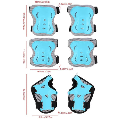 Kids Bike Helmet, Toddler Helmet for Youth Adult, Knee Pad Elbow Pad Wrist Guard Protective Gear Set for Bike