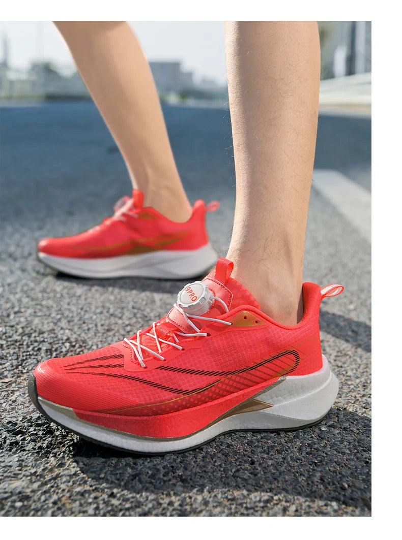 Sneakers﻿ Men Sports Carbon Board Speciality Breathable Lightweight Women's Comfortable Athletic Nonskid Marathon Running Shoe