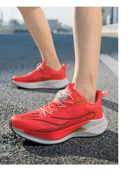 Sneakers﻿ Men Sports Carbon Board Speciality Breathable Lightweight Women's Comfortable Athletic Nonskid Marathon Running Shoe