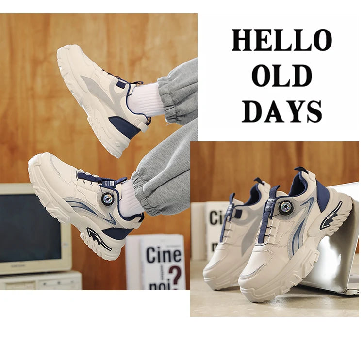 women's sports shoes 2026 Autumn New Men's Versatile High-Top Trendy Thick-Soled Running Shoes Breathable Casual Trendy Shoes