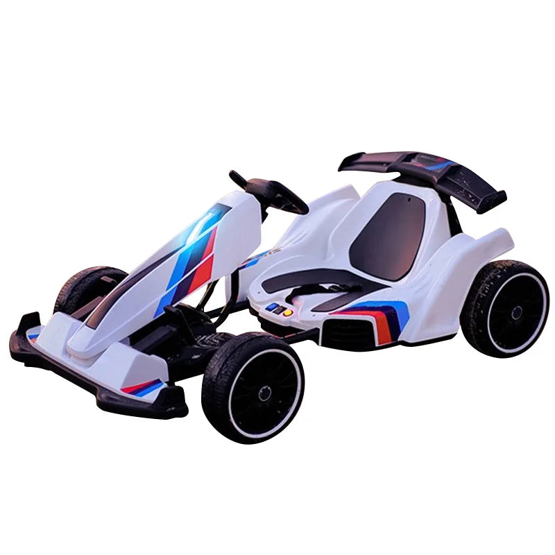 Kids Electric Drift Go-Kart,4-Wheel Battery Powered Ride-on Toy,Durable Plastic Racing Car,Outdoor Play Vehicle for Children