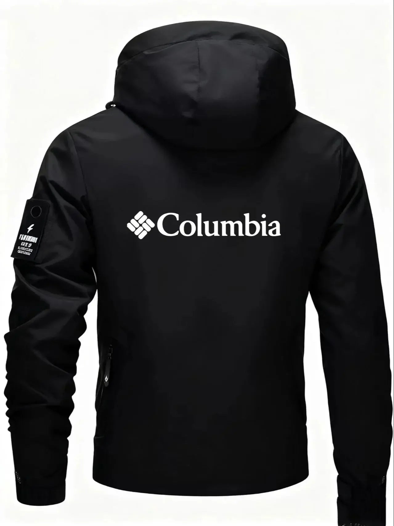 Men's windproof running jacket, lightweight and breathable hooded sports jacket, gym fitness, jogging, hiking training, outdoor