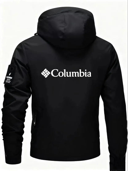 Men's windproof running jacket, lightweight and breathable hooded sports jacket, gym fitness, jogging, hiking training, outdoor