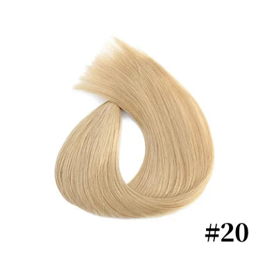 Human Hair Extension For Women Tape IN Hair Extensions Bonded Hairpieces Capsules Microlink Capsules Natural Straight Hair 20PCS