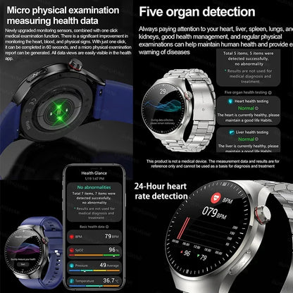 2026 New Non Invasive Health Monitoring Smartwatch Blood Lipids Uric Acid Heart Rate Body Temperature Bluetooth Call Smart Watch