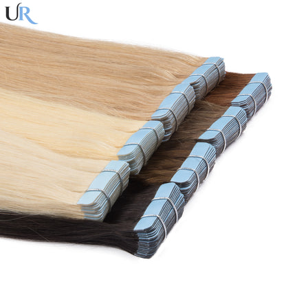 Human Hair Extension For Women Tape IN Hair Extensions Bonded Hairpieces Capsules Microlink Capsules Natural Straight Hair 20PCS