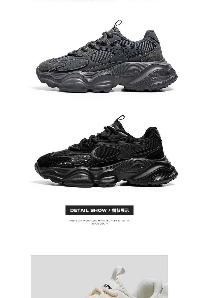 Sports Casual Men Shoes Anti Slip Wear-Resistant Trendy Breathable Outdoor Running Soft Platform Soles Comfort Male Sneakers