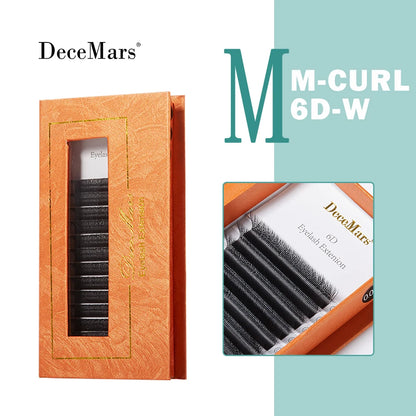 DeceMars L-curl M Curl YY 3D 4D 5D 6D Eyelash Extension 12 Lines for Makeup