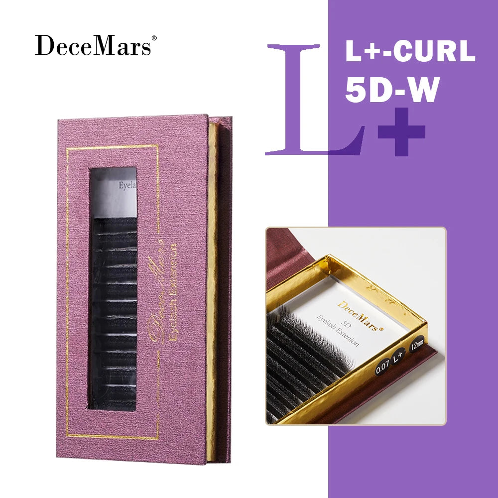 DeceMars L-curl M Curl YY 3D 4D 5D 6D Eyelash Extension 12 Lines for Makeup