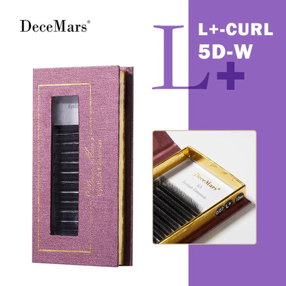DeceMars L-curl M Curl YY 3D 4D 5D 6D Eyelash Extension 12 Lines for Makeup