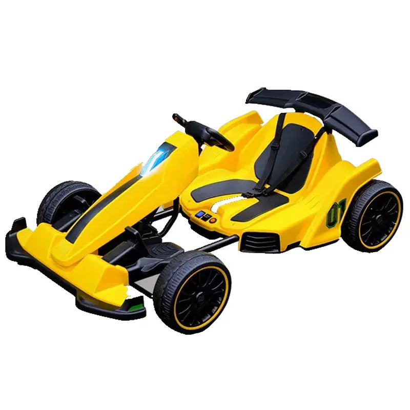 Kids Electric Drift Go-Kart,4-Wheel Battery Powered Ride-on Toy,Durable Plastic Racing Car,Outdoor Play Vehicle for Children