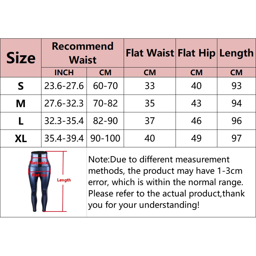 Fitness Sauna Pant for Women High Waist Weight Loss Shaper Compression Workout Legging Sauna Suits Fat Burning Sweat Sportswear