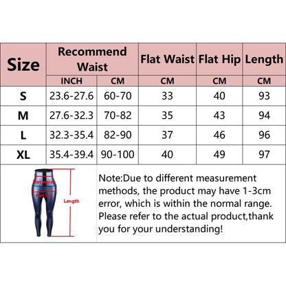 Fitness Sauna Pant for Women High Waist Weight Loss Shaper Compression Workout Legging Sauna Suits Fat Burning Sweat Sportswear